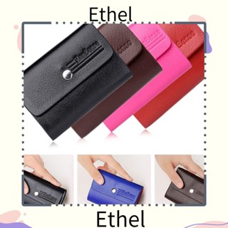 Ethel1 กระเป๋าสตางค์ กระเป๋าใส่บัตรเครดิต สีพื้น สําหรับผู้หญิง และผู้ชาย