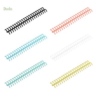 Dudu แหวนเกลียวพลาสติก 30 หลุม สําหรับสมุดโน้ต กระดาษโน้ตบุ๊ก 10 ชิ้น