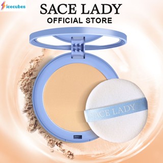 Sace Lady Oil-control Compact Powde Waterproof Pressed Powder Matte Flawless เมคอัพควบคุมความมันน้ำหนักเบา ICECUBE