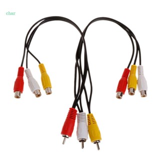 Char แจ็คเชื่อมต่อ 3 RCA ตัวผู้ เป็น 6 RCA ตัวเมีย สําหรับจอคอมพิวเตอร์ โปรเจคเตอร์