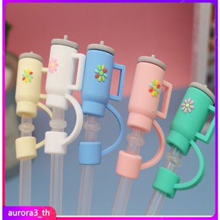 【ในการจัดส่ง】 Straw Cover Cap for Stanley Cup Silicone Straw Topper Fit Stanley Oz Tumbler With Handle 10mm Drinking Straw Tip Covers