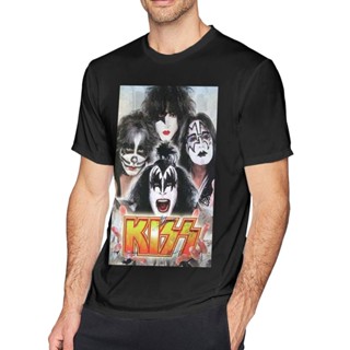 GILDAN 【ผ้าห่มบูติก】เสื้อท็อป ผ้าฝ้าย ลาย Kiss Rare Records เหมาะกับของขวัญวันวาเลนไทน์