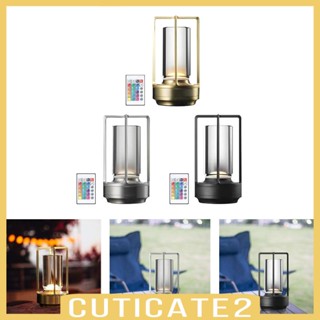 [Cuticate2] โคมไฟตั้งโต๊ะ LED ไร้สาย แบบพกพา พร้อมรีโมตคอนโทรล สไตล์โมเดิร์น