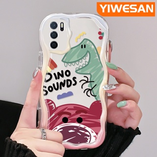 เคสโทรศัพท์มือถือแบบนิ่ม ใส กันกระแทก ลายการ์ตูนไดโนเสาร์ และหมี สีมาการอง สีสันสดใส สําหรับ OPPO A16 A16s A54s A54 A55