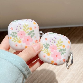 เคส TPU นิ่ม ลายดอกไม้สีชมพูน่ารัก สําหรับ Samsung Galaxy Buds-2-Live-Pro