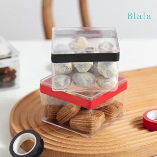 Blala กล่องอะคริลิคใส ทรงสี่เหลี่ยม สําหรับใส่ขนมหวาน ลูกบาศก์ 12 ชิ้น