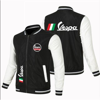 VESPA LOGO baseball uniform GTS300 Primavera sprint LX125 motorcycle riding color matching thin sports windproof jacket