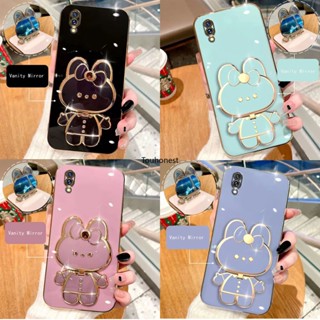 เคส Vivo Y93S Y91C เคส Vivo Y91D Y1S Cover Vivo Y81 Y83 เคส Vivo Y66 Y67 Case Vivo V5 Y69 เคส Vivo Y71 Y97 เคสโทรศัพท์มือถือ ลายการ์ตูนกระต่ายน่ารัก พร้อมกระจก สําหรับ