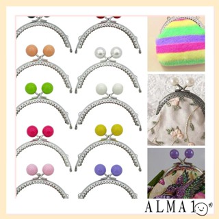 Alma กรอบเข็มกลัดโลหะ ขนาดเล็ก สีแคนดี้ สําหรับกระเป๋าถือ DIY