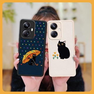 funny luxurious Phone Case For OPPO Realme10 Pro+ 5G personality leather simple Silica gel couple texture soft shell