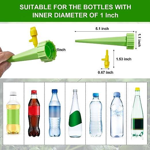 หัวหยดน้ำต้นไม้อัตโนมัติ รดน้ำต้นไม้ เกลียวขวดน้ำอัดลม วาล์วปรับระดับปริมาณหยดได้ ทนทาน รดน้ำต้นไม้ - รูปที่ 6