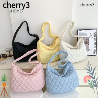 Cherry3 กระเป๋าสะพายไหล่ ลายสก๊อต น้ําหนักเบา ขนาดใหญ่ สําหรับผู้หญิง