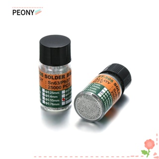 Peonypavilion ลูกบอลบัดกรี อุณหภูมิต่ํา Sn63 Pb37 อุปกรณ์เสริม สําหรับชิป IC 25000 ชิ้น ต่อขวด