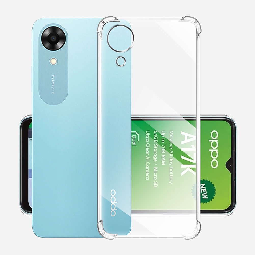 สําหรับ OPPO A17K A17 กรณีซิลิโคนกันกระแทกนุ่มสําหรับ OppoA17 OppoA17k โปร่งใสเคสโทรศัพท์