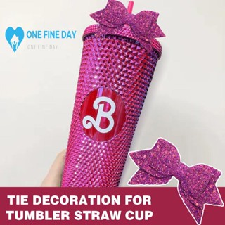 แก้วน้ํา ประดับเลื่อม สีชมพู สําหรับตุ๊กตาบาร์บี้ P3I0