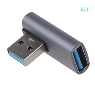 Will อะแดปเตอร์แปลงมุม 90 องศา USB 3 0 Female เป็น USB 3 0 A Male OTG