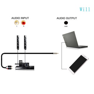 Will RCA เป็น 3 5 มม. สายเคเบิล Aux เป็น RCA หูฟัง ตัวผู้ เป็น ตัวผู้ แจ็คอะแดปเตอร์ 1 8 เป็น RCA Y สาย สําหรับสมาร์ทโฟน MP3 แท็บเล็ต