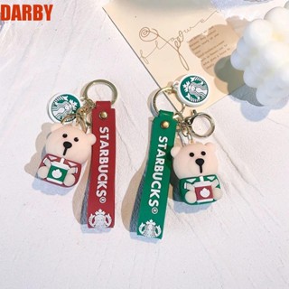 Darby Starbucks พวงกุญแจซิลิโคน จี้กระดิ่ง การ์ตูนหมีน่ารัก สําหรับเด็กผู้หญิง