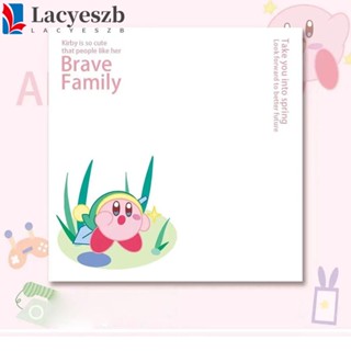 Lacyeszb แผ่นสติกเกอร์ ฉลากติดที่คั่นหนังสือ ลาย Kirby ฉีกออกได้ DIY สําหรับตกแต่งสมุดไดอารี่ แพลนเนอร์ โรงเรียน สํานักงาน