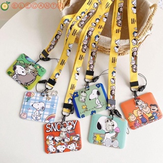 กระเป๋าใส่บัตรเครดิต ลายการ์ตูน Snoopy น่ารัก สําหรับนักเรียน