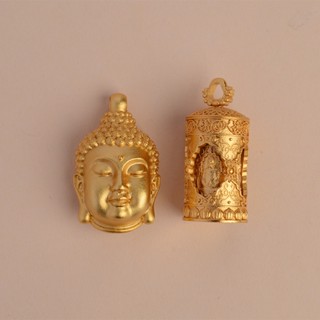 Spot second hair# Vietnam sand gold pendant Buddha head Buddha brand four-side Avalokitesvara convertible necklace pendant mens and womens accessories accessories accessories 8.cc