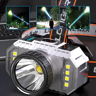 Super Bright LED Headlamp USB Rechargeable Waterproof Headlight 4Modes