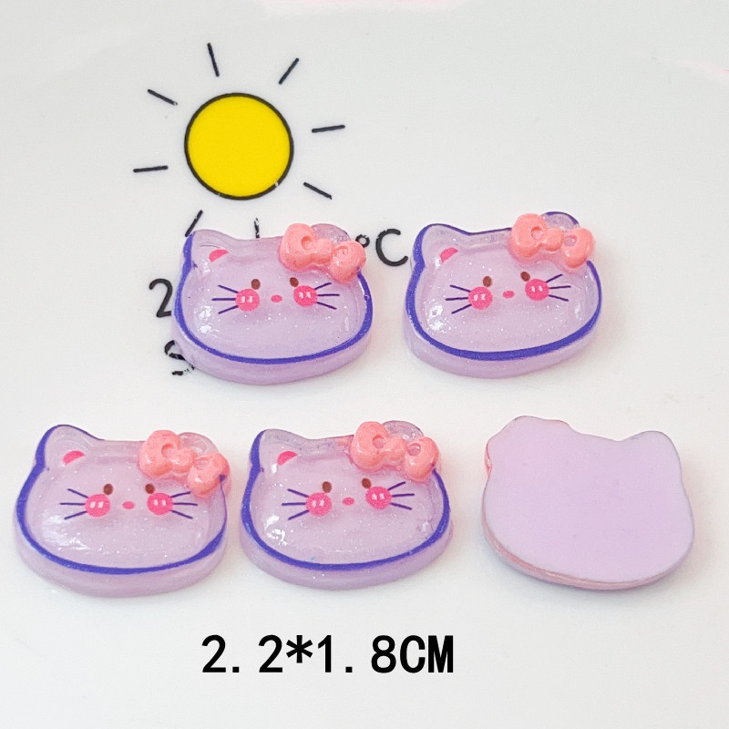 [2 #] Jibbitz Crocs กิ๊บติดผมเรซิ่น รูปผีเสื้อ ดอกไม้ หมีน้อย กระต่าย แมว แวววาว อุปกรณ์เสริม สําหรับรองเท้า QP - รูปที่ 7