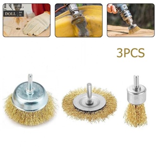 ⭐24H SHIPING ⭐Wire Brush Brush Brushes Coated Drill For Wire 3pcs/Set Attachment Hot Sale