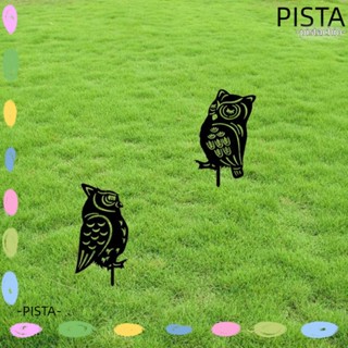 Pista รูปปั้นนกฮูกอะคริลิค สีดํา สําหรับตกแต่งสวน