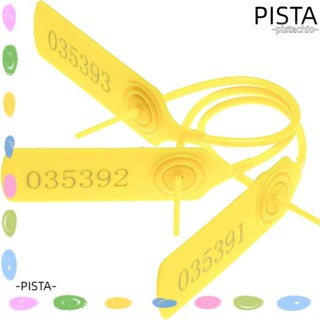 Pista ป้ายแท็กชื่อ ID พลาสติก สีเหลือง ใช้ซ้ําได้ สําหรับติดกระเป๋าเดินทาง สํานักงาน 100 ชิ้น