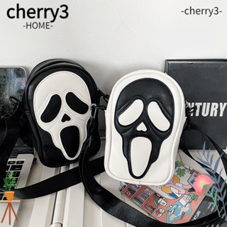 Cherry3 กระเป๋าถือ หนัง Pu มีซิป ลายผีปีศาจ Y2K สําหรับผู้ชาย และผู้หญิง