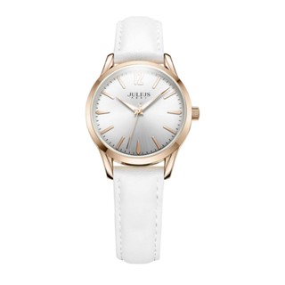 Ship tomorrow JULIUS JA983 Luxury Brand Girls Leather Strap Round Shape Quartz Wrist Watch