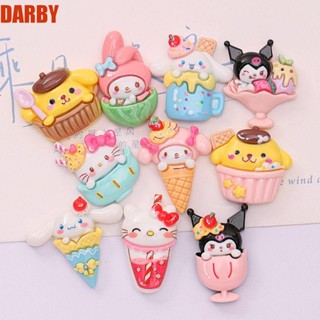 Darby โมเดลเรซิ่น รูปการ์ตูนอนิเมะ Cinnamoroll Phobe น่ารัก Diy อุปกรณ์เสริม สําหรับตกแต่งเคส งานฝีมือ 10 ชิ้น