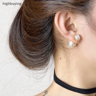 [highbuying] ใหม่ ต่างหูสตั๊ด เงิน 925 ประดับมุกจําลอง คุณภาพสูง สไตล์วินเทจ เครื่องประดับแฟชั่น สําหรับผู้หญิง 1 คู่ พร้อมส่ง