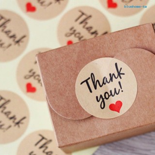 【BH】สติกเกอร์ฉลากกระดาษ ลาย Thank You 120 ชิ้น
