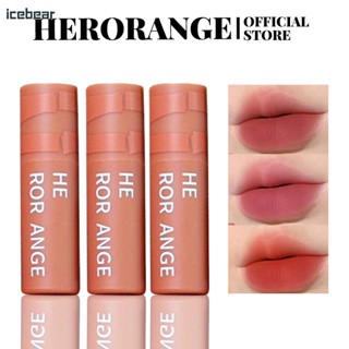 HERORANGE 3PC Set Lip Glaze Cosmetic Set Velvet Matte Non-stick Cup Cosmetics [หมีน้ำแข็ง]