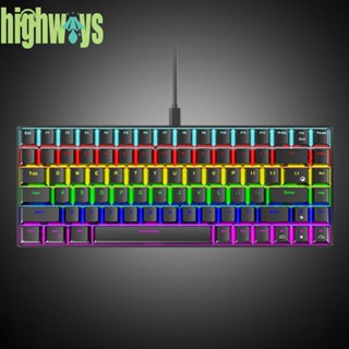 K84 คีย์บอร์ดเกมเมอร์ 84 คีย์ เรืองแสง สําหรับ PC เดสก์ท็อป เกมเมอร์ [highways.th]