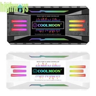 Coolmoon พัดลมระบายความร้อน ARGB 4 Pin PWM 5V 3 Pin สําหรับเคส PC [highways.th]