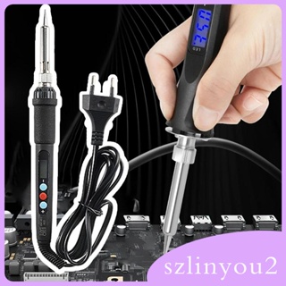 [szlinyou2] หัวแร้งบัดกรีไฟฟ้า 220V 60W ปลั๊ก EU สําหรับผลิตภัณฑ์อิเล็กทรอนิกส์ DIY