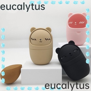 Eucalytus1 กล่องเก็บฟองน้ําแต่งหน้า แบบพกพา ใช้ซ้ําได้