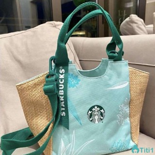 Starbucks Tote Bag Color Shoulder Bag Starbucks Women Bag Starbucks Dust Bag Recycle Bag Top Handle Bag TH1