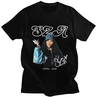 เสื้อยืด ผ้าฝ้าย พิมพ์ลายอัลบั้ม Rapper Sza Ctrl X Sos สไตล์พังก์ วินเทจ ขนาดใหญ่ สําหรับผู้ชาย