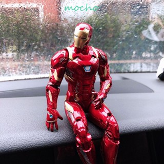 Mocho ฟิกเกอร์ Avengers Iron Man Iron Man น่ารัก คอนโซลกลางอัตโนมัติ ตกแต่งภายในรถยนต์ สํานักงาน เดสก์ท็อป รถ เครื่องประดับ ฟิกเกอร์การกระทํา