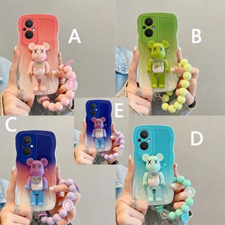 สําหรับ Infinix Smart4 Smart6 plus HD Smart5 Smart7 เคสโทรศัพท์มือถือ Soft TPU Case เคสมือถือ 3D Cute Kaws Bracket Gradual Wave เคสโทรศัพท์ใส กันกระแทก ปลอกซิลิโคน ตัวเรือนการ์ตูน มีเชือกแขวนอยู่