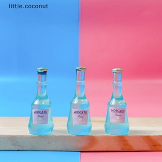 [little.coconut] ขวดไวน์ เบียร์ และเบียร์ แบบเรืองแสง ขนาดเล็ก สําหรับตกแต่งบ้านตุ๊กตา 3 ชิ้น