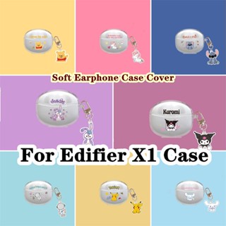 【Case Home】เคสหูฟังนิ่ม แบบใส ลายการ์ตูนกระต่าย ดาว สําหรับ Edifier X1 X1