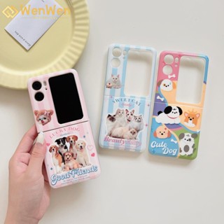 Wenwen เคสโทรศัพท์มือถือ แบบฝาพับ พร้อมสายโซ่คล้อง สําหรับ OPPO Find N2