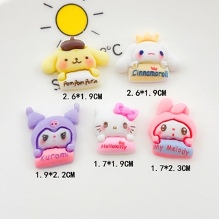 [2 #] Jibbitz Crocs กิ๊บติดผม ลายการ์ตูนสัตว์ Sanrio Cinnamon Dog Melody Kuromi อุปกรณ์เสริม สําหรับรองเท้า QP