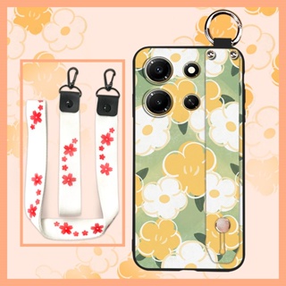 Silicone Soft case Phone Case For infinix Note30i 4G/X6716 Lanyard Waterproof Anti-dust protective Dirt-resistant flower ring