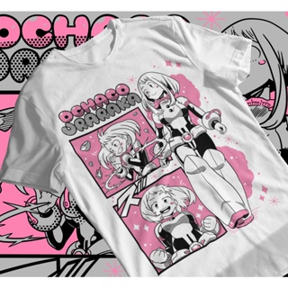 เสื้อยืด แบบนิ่ม พิมพ์ลาย Ochaco Uraraka Ochako Bnha Tshirtboku No Hero Academia สําหรับผู้ชาย